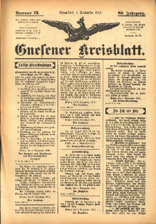 Gnesener Kreisblatt 1913.09.06 Jg.62 Nr72