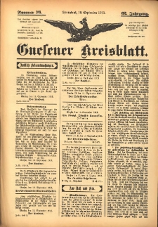 Gnesener Kreisblatt 1913.09.20 Jg.62 Nr76