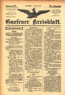 Gnesener Kreisblatt 1913.07.19 Jg.62 Nr58