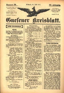 Gnesener Kreisblatt 1913.07.23 Jg.62 Nr59