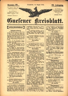 Gnesener Kreisblatt 1913.08.23 Jg.62 Nr68