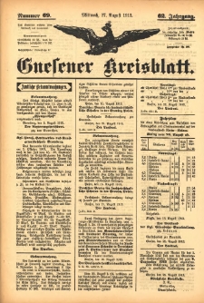 Gnesener Kreisblatt 1913.08.27 Jg.62 Nr69