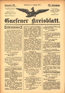 Gnesener Kreisblatt 1913.08.30 Jg.62 Nr70