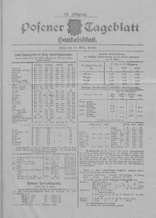 Posener Tageblatt. Handelsblatt 1903.03.30 Jg.42