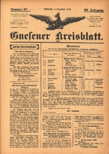 Gnesener Kreisblatt 1913.12.03 Jg.62 Nr97
