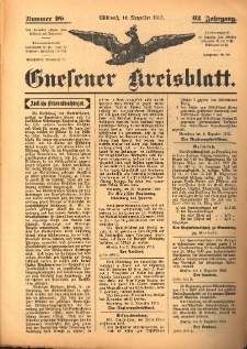 Gnesener Kreisblatt 1913.12.10 Jg.62 Nr99