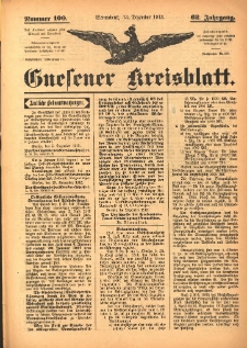 Gnesener Kreisblatt 1913.12.13 Jg.62 Nr100