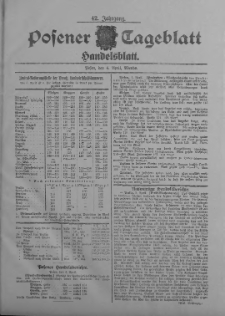 Posener Tageblatt. Handelsblatt 1903.04.04 Jg.42