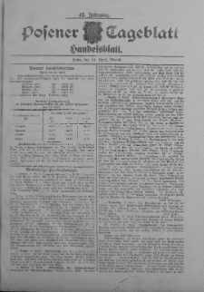 Posener Tageblatt. Handelsblatt 1903.04.14 Jg.42