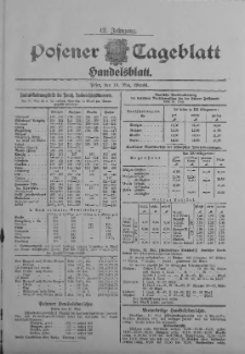 Posener Tageblatt. Handelsblatt 1903.05.13 Jg.42
