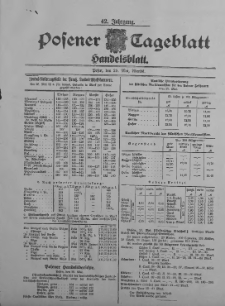Posener Tageblatt. Handelsblatt 1903.05.29 Jg.42