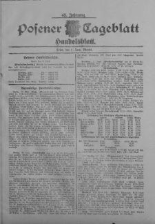 Posener Tageblatt. Handelsblatt 1903.06.02 Jg.42