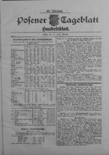 Posener Tageblatt. Handelsblatt 1903.06.11 Jg.42