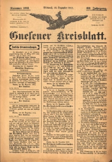Gnesener Kreisblatt 1913.12.31 Jg.62 Nr104