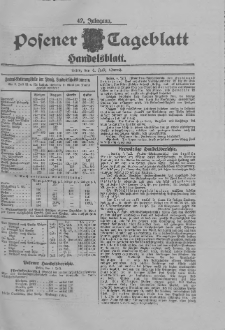 Posener Tageblatt. Handelsblatt 1903.07.04 Jg.42
