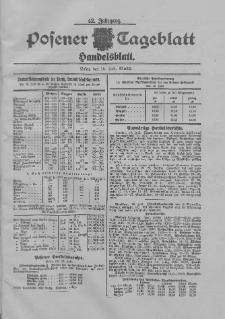 Posener Tageblatt. Handelsblatt 1903.07.16 Jg.42