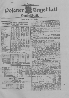 Posener Tageblatt. Handelsblatt 1903.07.18 Jg.42