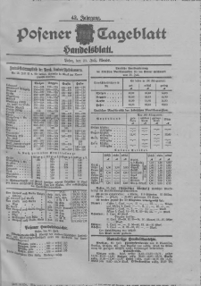 Posener Tageblatt. Handelsblatt 1903.07.20 Jg.42