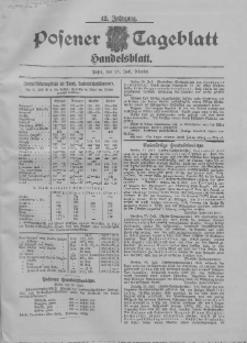 Posener Tageblatt. Handelsblatt 1903.07.25 Jg.42