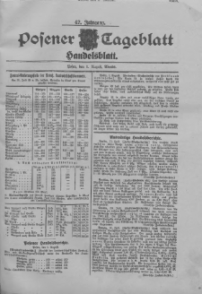 Posener Tageblatt. Handelsblatt 1903.08.01 Jg.42