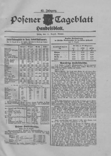 Posener Tageblatt. Handelsblatt 1903.08.11 Jg.42