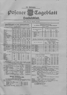 Posener Tageblatt. Handelsblatt 1903.08.14 Jg.42