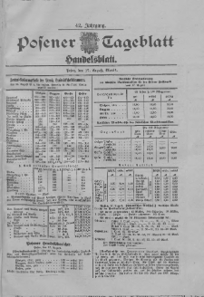 Posener Tageblatt. Handelsblatt 1903.08.17 Jg.42