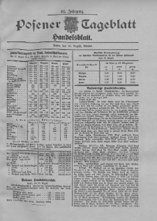 Posener Tageblatt. Handelsblatt 1903.08.18 Jg.42