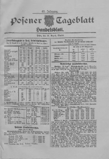 Posener Tageblatt. Handelsblatt 1903.08.20 Jg.42