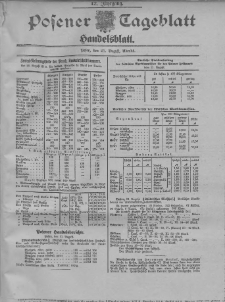 Posener Tageblatt. Handelsblatt 1903.08.21 Jg.42