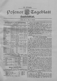 Posener Tageblatt. Handelsblatt 1903.08.22 Jg.42
