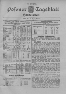 Posener Tageblatt. Handelsblatt 1903.08.25 Jg.42