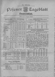 Posener Tageblatt. Handelsblatt 1903.08.27 Jg.42