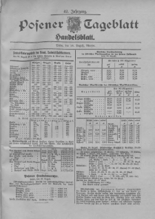 Posener Tageblatt. Handelsblatt 1903.08.28 Jg.42