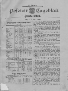 Posener Tageblatt. Handelsblatt 1903.08.29 Jg.42