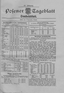 Posener Tageblatt. Handelsblatt 1903.09.03 Jg.42