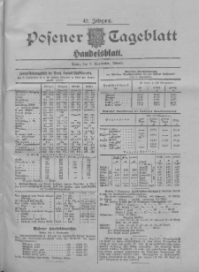Posener Tageblatt. Handelsblatt 1903.09.09 Jg.42