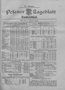 Posener Tageblatt. Handelsblatt 1903.09.11 Jg.42
