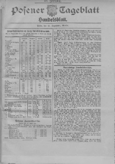 Posener Tageblatt. Handelsblatt 1903.09.12 Jg.42