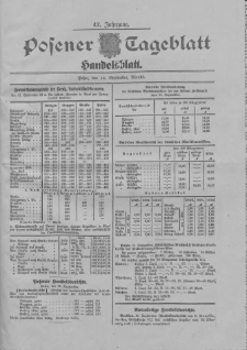 Posener Tageblatt. Handelsblatt 1903.09.14 Jg.42