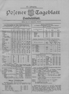 Posener Tageblatt. Handelsblatt 1903.09.16 Jg.42