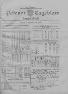 Posener Tageblatt. Handelsblatt 1903.09.18 Jg.42