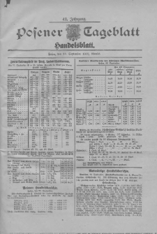 Posener Tageblatt. Handelsblatt 1903.09.23 Jg.42