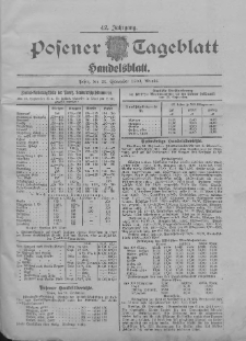Posener Tageblatt. Handelsblatt 1903.09.24 Jg.42