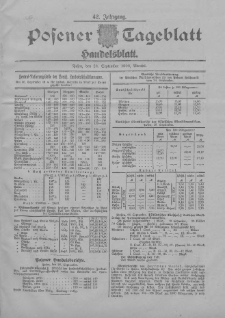 Posener Tageblatt. Handelsblatt 1903.09.28 Jg.42