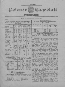 Posener Tageblatt. Handelsblatt 1903.09.29 Jg.42