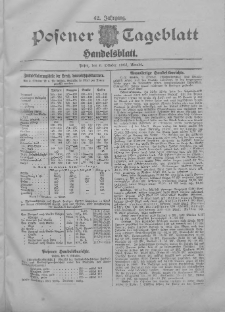 Posener Tageblatt. Handelsblatt 1903.10.06 Jg.42