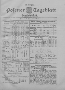 Posener Tageblatt. Handelsblatt 1903.10.07 Jg.42