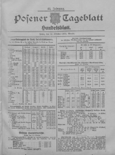 Posener Tageblatt. Handelsblatt 1903.10.12 Jg.42