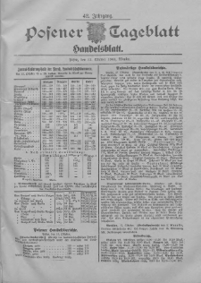 Posener Tageblatt. Handelsblatt 1903.10.13 Jg.42